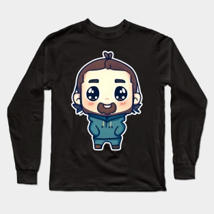 Post Malone Kawaii Illustration Long Sleeve T-Shirt